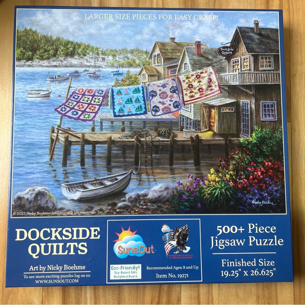 “Dockside Quilts” SunsOut 500 Piece Jigsaw Puzzle